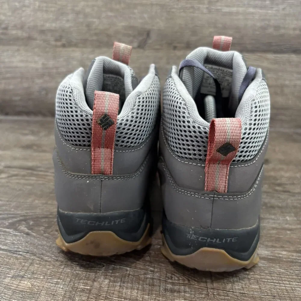 Columbia Flow Centre Hiking Boots Men's 11 Gray Lace Up Ankle Techlite Outdoor